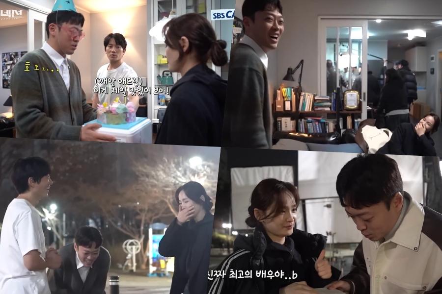 bastidores-de-dorama-ji-sung-jeon-mi-do-e-jung-soon-won-divertem-se-durante-as-gravaes-de-connection